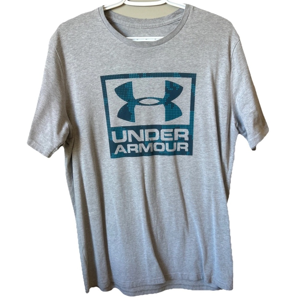 Under Armour Gray and Blue Short Sleeve Tee